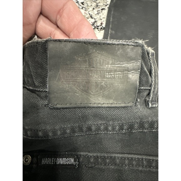 Vintage Harley Davidson Jeans Womens‎ 10 Petite Black Relaxed Leg Motorcycle - Picture 11 of 12